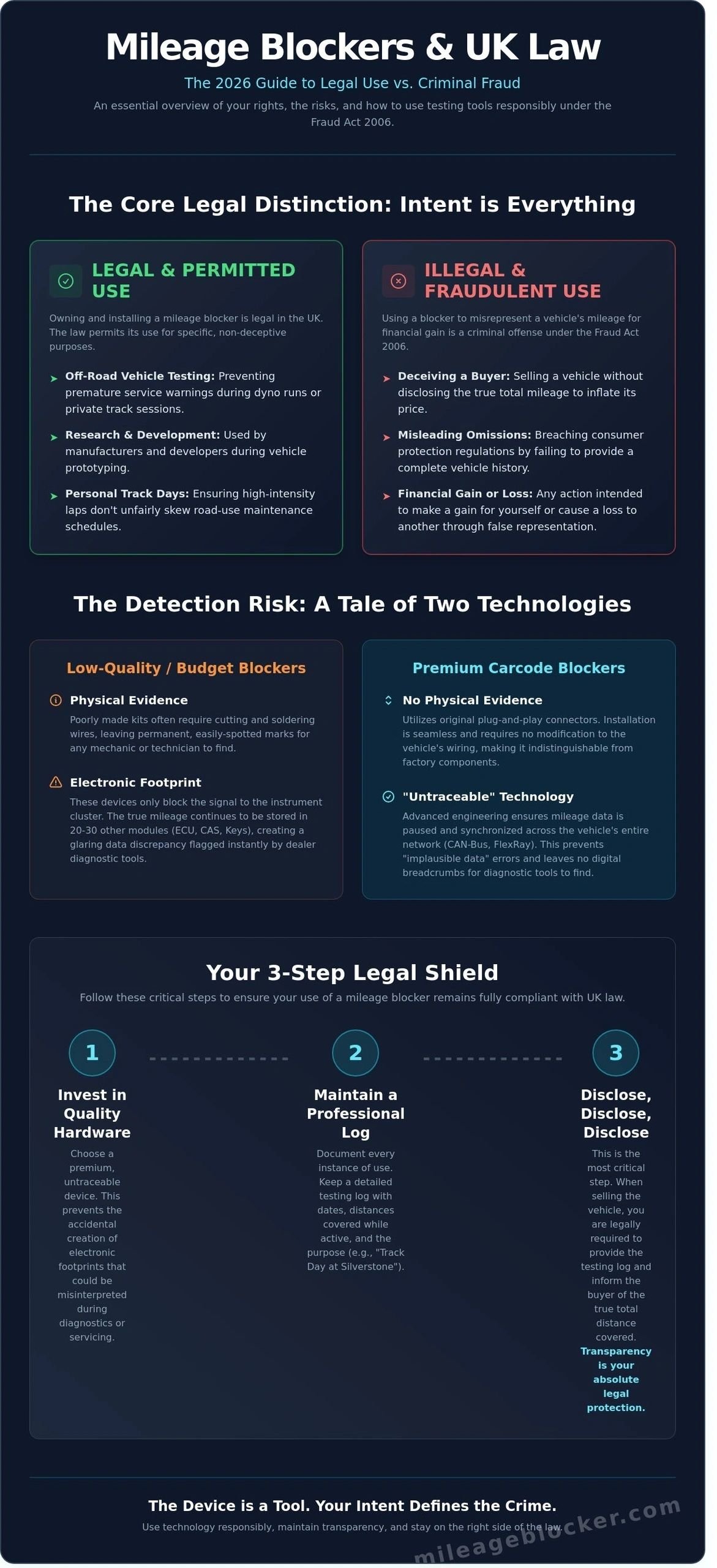 What Happens If You Get Caught With a Mileage Blocker? Legal True